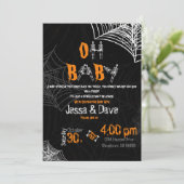 Invitation Éffrayant Halloween Baby Sprinkl (Debout devant)