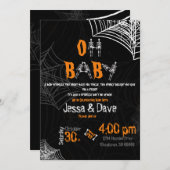 Invitation Éffrayant Halloween Baby Sprinkl (Devant / Derrière)