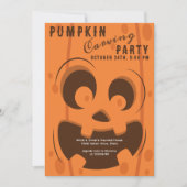 Invitation Éffrayant Halloween Citrouille Concours de caravan (Devant)