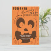 Invitation Éffrayant Halloween Citrouille Concours de caravan (Debout devant)