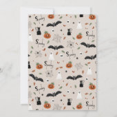 Invitation Éffrayant Halloween Costume Fête Fantôme Enfants (Dos)