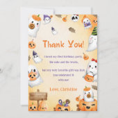 Invitation Éffrayant Halloween Cute Ghost Merci (Devant)