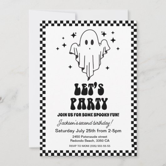 Invitation Éffrayant Halloween Faisons la fête n'importe quel (Devant)