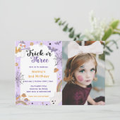 Invitation Éffrayant Halloween Fantôme 3ème anniversaire de f (Debout devant)