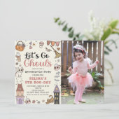 Invitation Éffrayant Halloween Fantôme Anniversaire Allons-y (Debout devant)
