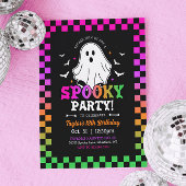 Invitation Éffrayant Halloween Fantôme Anniversaire Rétro