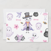 Invitation Éffrayant Halloween Ghost 1er Anniversaire de fête (Dos)