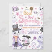 Invitation Éffrayant Halloween Ghost 1er fête d'anniversaire (Devant)