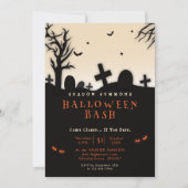 Invitation Éffrayant Halloween Graveyard Silhouette Party (Devant)