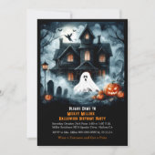 Invitation Éffrayant Halloween Haunted House Anniversaire de  (Devant)