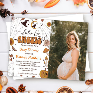 Invitation Éffrayant Halloween Parti Baby shower Vintage Phot