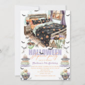 Invitation Éffrayant Halloween Sleepover Anniversaire Bash (Devant)