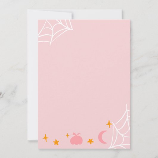 Invitation Éffrayant Halloween Spider web mignon baby shower (Dos)