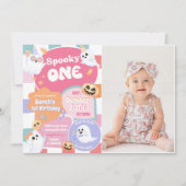 Invitation Éffrayant Halloween Super 1er anniversaire (Devant)