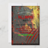 Invitation Effrayant Halloween Werewolf (Devant)