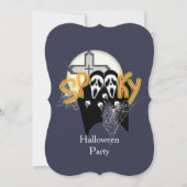 Invitation Éffrayant Hauning hurler Ghost Face Halloween (Devant)