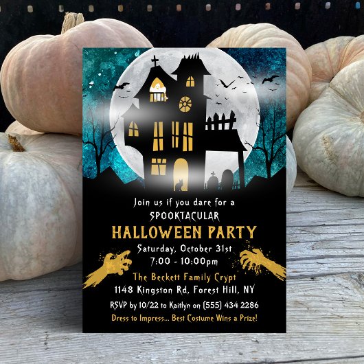 Invitation Éffrayant Haunted House Halloween Parti