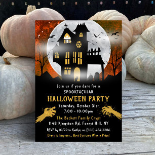 Invitation Éffrayant Haunted House Halloween Parti