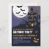 Invitation Éffrayant Haunted House Halloween Parti Anniversai (Devant)