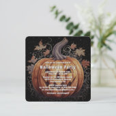 Invitation Éffrayant Jack O’Lantern Halloween Party (Debout devant)