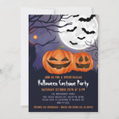 Invitation Éffrayant Jack O'Lantern Halloween Costume pour en (Devant)
