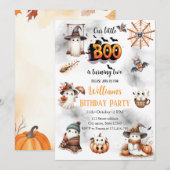 Invitation Éffrayant Little Boo fête ses deux ans (Devant / Derrière)