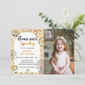 Invitation Éffrayant mignon Halloween Fantôme 4ème anniversai (Debout devant)