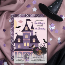 Éffrayant mignon violet anniversaire gothique Afro