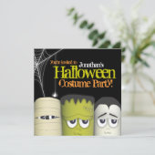 Invitation Éffrayant Monster & Amis Halloween Costume Party (Debout devant)