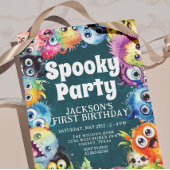 Invitation Éffrayant Monsters Enfants Halloween fête d'annive