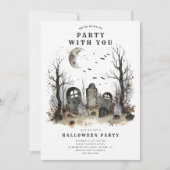 Invitation Éffrayant mourir pour l'Halloween de fête (Devant)
