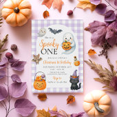Invitation Éffrayant One Cute Ghost Halloween 1er anniversair