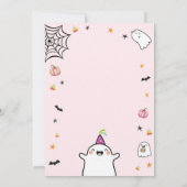 Invitation Éffrayant One Girl Halloween 1er Anniversaire mign (Dos)