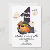 Invitation Éffrayant ONE Little Boo Halloween Enfants 1er ann (Devant)