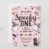Invitation Éffrayant One mignon Fille Fantôme Halloween 1er a (Devant)