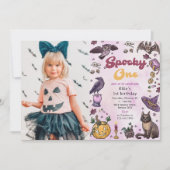 Invitation Éffrayant One mignonne Halloween 1er Anniversaire (Devant)
