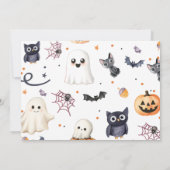 Invitation Éffrayant One mignonne Halloween Ghost 1er Anniver (Dos)