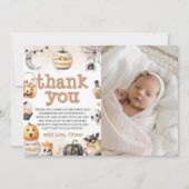 Invitation Éffrayant Premier anniversaire Merci photo (Devant)