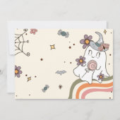 Invitation Éffrayant Retro Ghost Halloween 3ème anniversaire  (Dos)