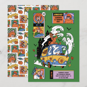Invitation Éffrayant Scooby-Doo Mystery Machine Anniversaire