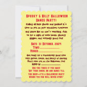 Invitation Éffrayant & Silly Halloween Soirée dansante pour e (Dos)