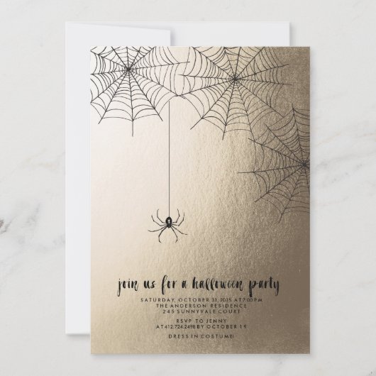 INVITATION ÉFFRAYANT SPIDER HALLOWEEN (Devant)