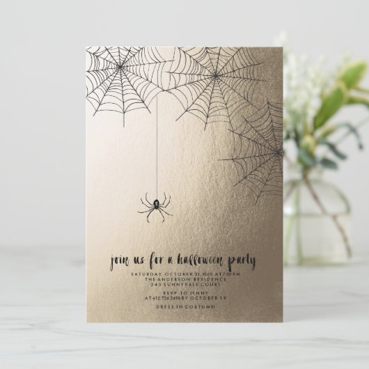 INVITATION ÉFFRAYANT SPIDER HALLOWEEN (Debout devant)