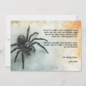 Invitation Éffrayant Spider HALLOWEEN Party ! (Dos)