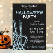 Invitation Éffrayant squelette fright night fun Halloween