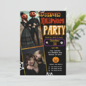 Invitation Éffrayant Szn Glow Halloween Tendance Photo Party (Debout devant)