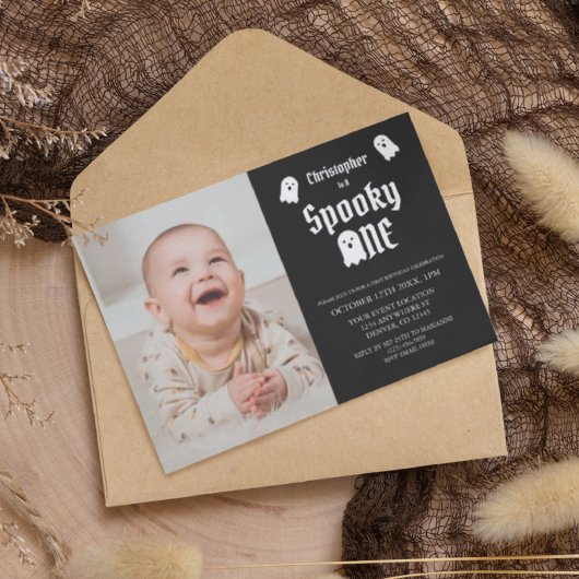 Invitation Éffrayant un 1er anniversaire