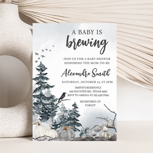 Invitation Éffrayant Un bébé brasse du Baby shower