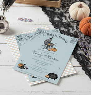 Invitation Éffrayant Un bébé brasse du Baby shower d'automne 