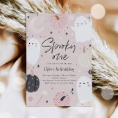 Invitation Éffrayant Un Boho Halloween Ghost 1er Anniversaire